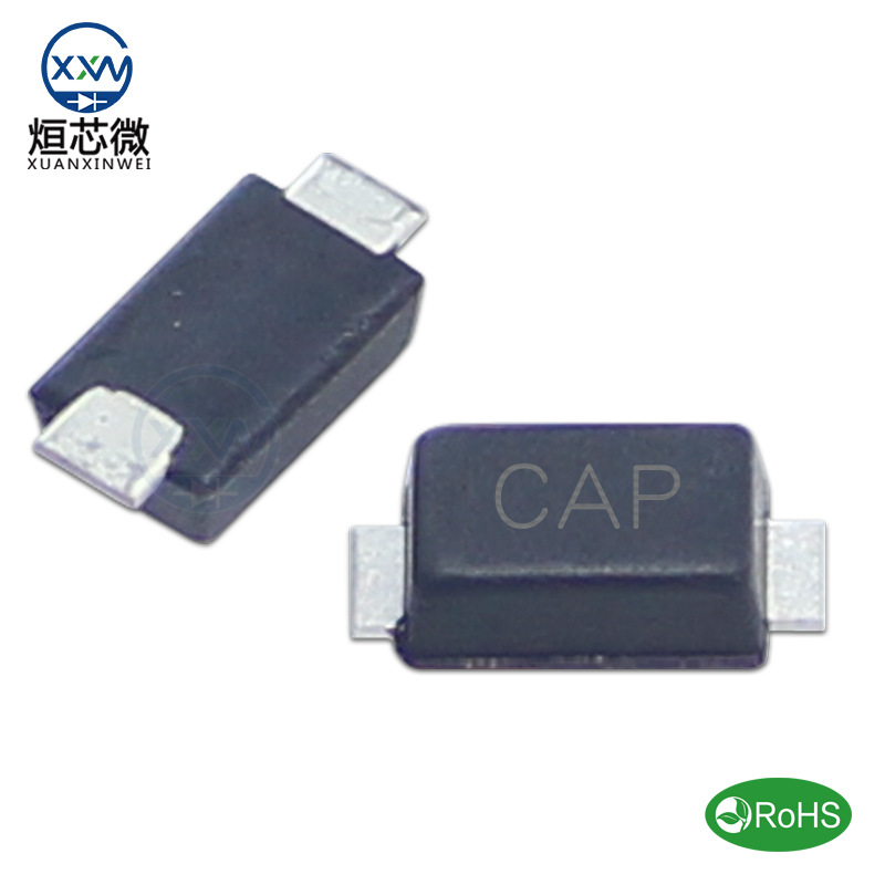 工厂直营SMF7.5CA SOD-123FL 丝印CAP双向7.5V TVS瞬变抑制二极管