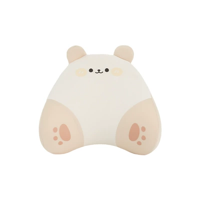 Stereo Bear Car Headrest Neck Pillow Summer Ice Silk Memory Cotton Car Headrest Comfortable Rebound Car Waist (Headrest) - ice-silk-memory-foam-cube-headrest