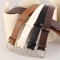 女士真皮皮帶ins風百搭裝飾大衣腰帶頭層牛皮時尚復古寬牛仔褲帶