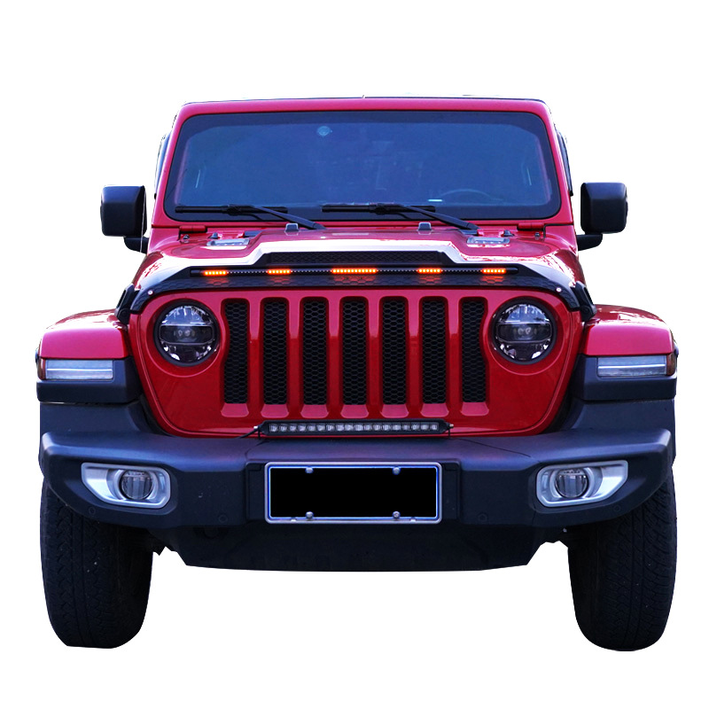 Tenxinrui adecuado para JEEP Shepherd JLJK con luz arenisca bloque trasero modificado coche protector de lluvia Accesorios