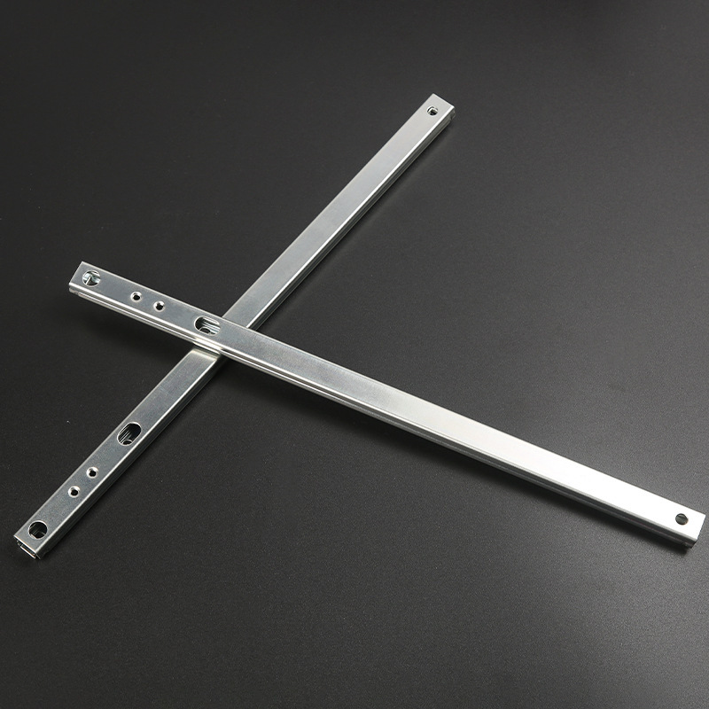 17 wide two-way two-fold bead slide rail two-section with manual unlocking mechanism galvanized slide rail manufacturers wholesale