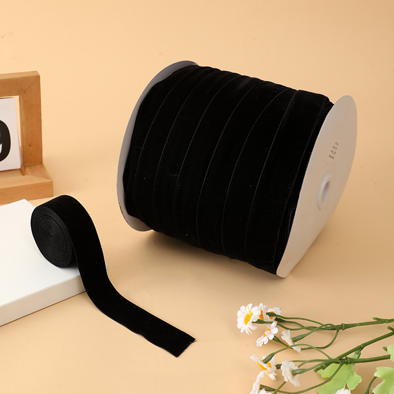 Cinta de terciopelo de 2,5 cm de ancho, cinta de gamuza, zapatos, sombreros, lazo, accesorios de ropa, accesorios de bricolaje, cinta de lana
