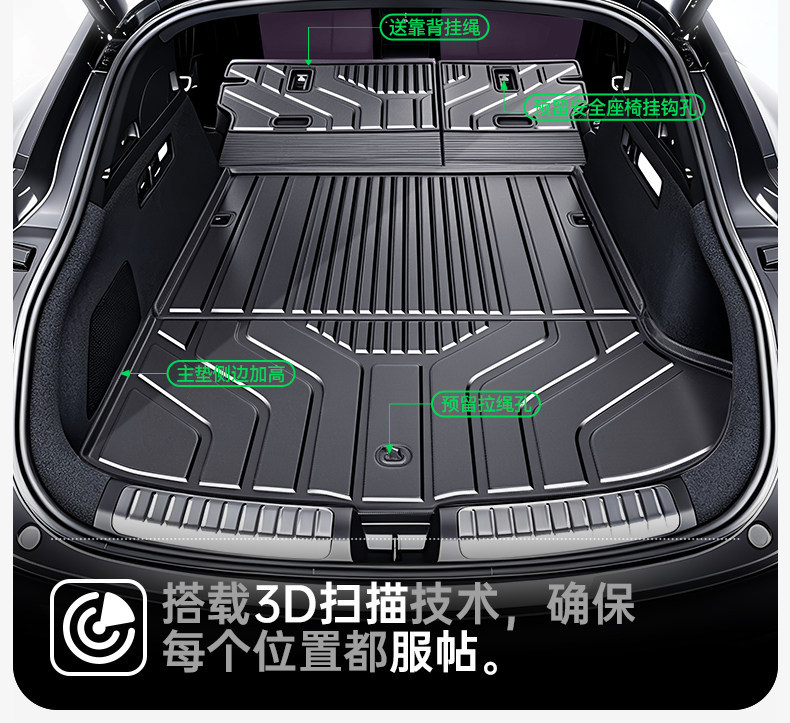 Suitable for Xpeng MONA L03 trunk mat TPE26 model integrated trunk mat modification accessories and foot mat supplies