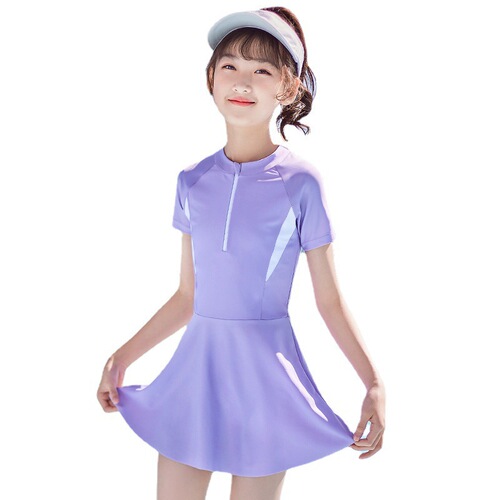 Children's swimsuit girls  new summer one-piece skirt style small, medium and large girls training swimsuit
