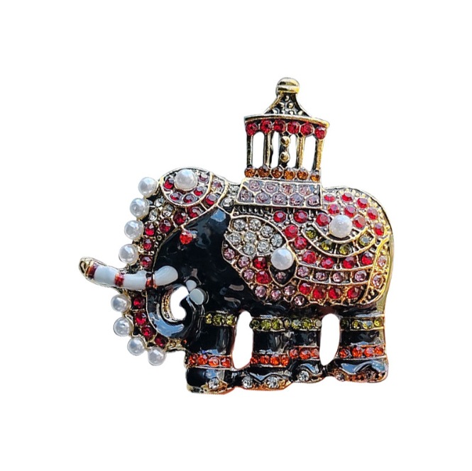Estilo de moda de esmalte elefante broche animal anti-luz damas broche atmósfera nuevo hombre traje accesorios broche image 6