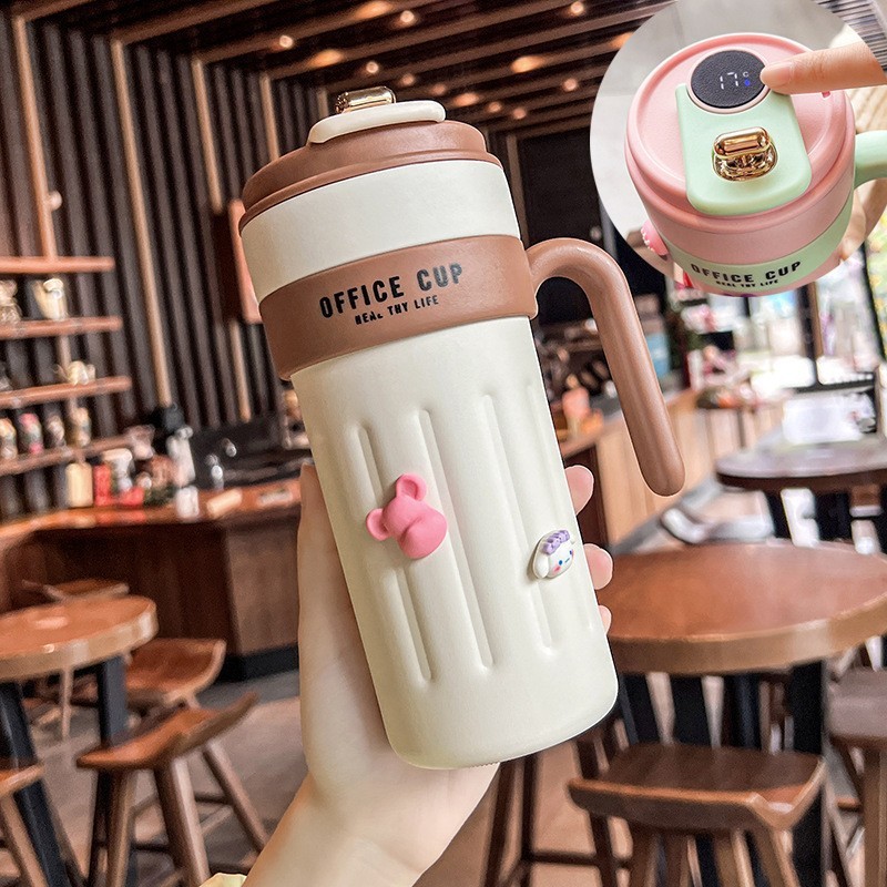 コーヒーカップ316ステンレス保温カップハンドル付き高颜値女性随行カップ携帯車載カッププレゼント|undefined