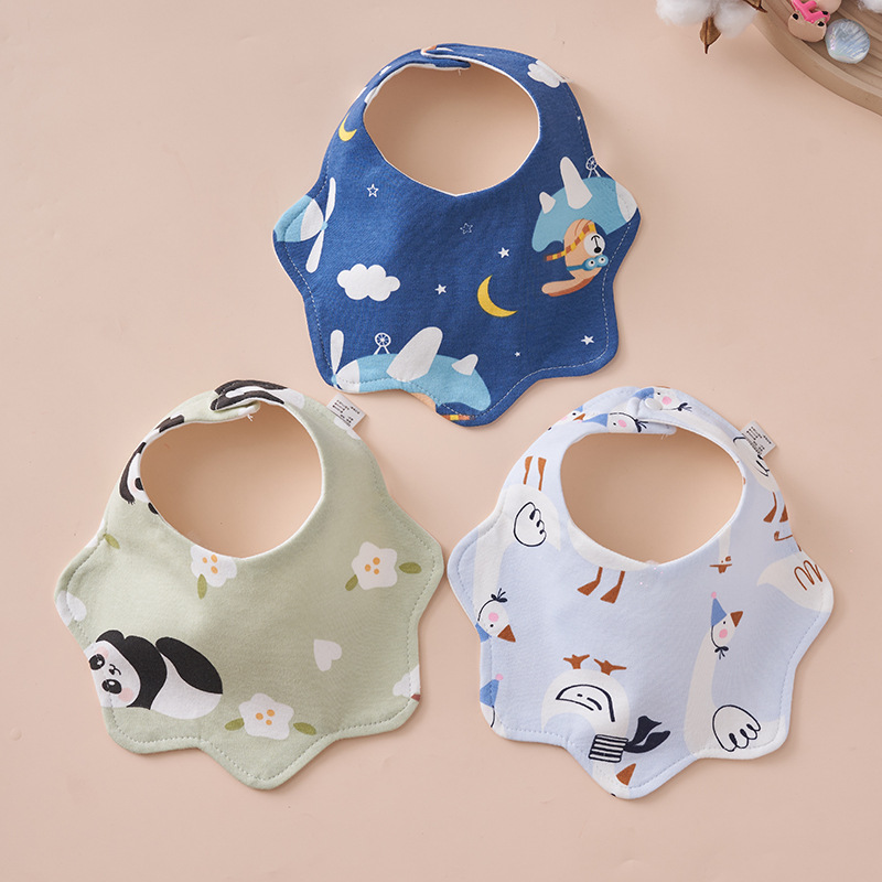 Baby's Bib U-shaped Slippery Towel Children's Dinner Bib Baby's Pure Cotton Waterproof Milk-spitting Men's Thickened Extra Large Dinner