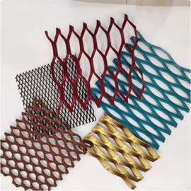 钢板网吊顶菱形网格网片隔断墙装饰镂空吊顶铁丝网餐厅酒吧装饰网