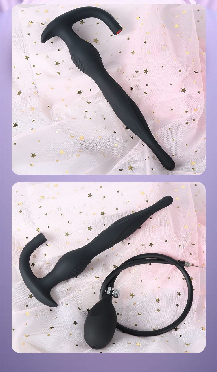 Slim Inflatable Prostate Massager with Animal-Shaped Design, Button-Controlled Silicone Anal Expander — detail image 11