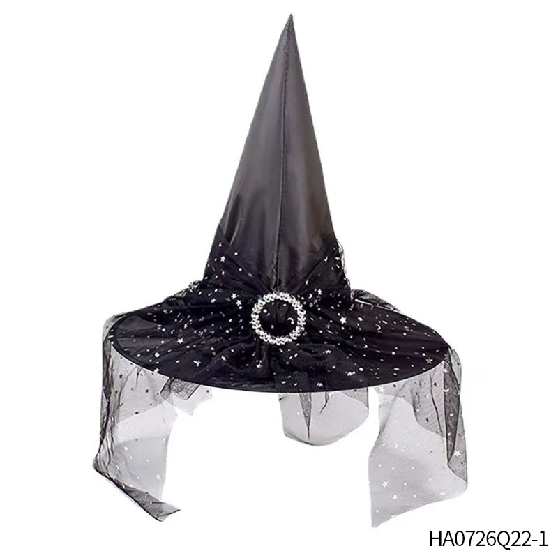 Fiesta de vacaciones Suministros de fiesta Sombrero de bruja de Halloween Sombrero de bruja Sombrero de bruja Accesorios de disfraces de maquillaje
