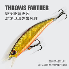 Lure Shark | Micro Submerged Minnow 64mm 4g Casting Artificial Lure Plastic Bait Freshwater Fishing for Largemouth Bass and Perch