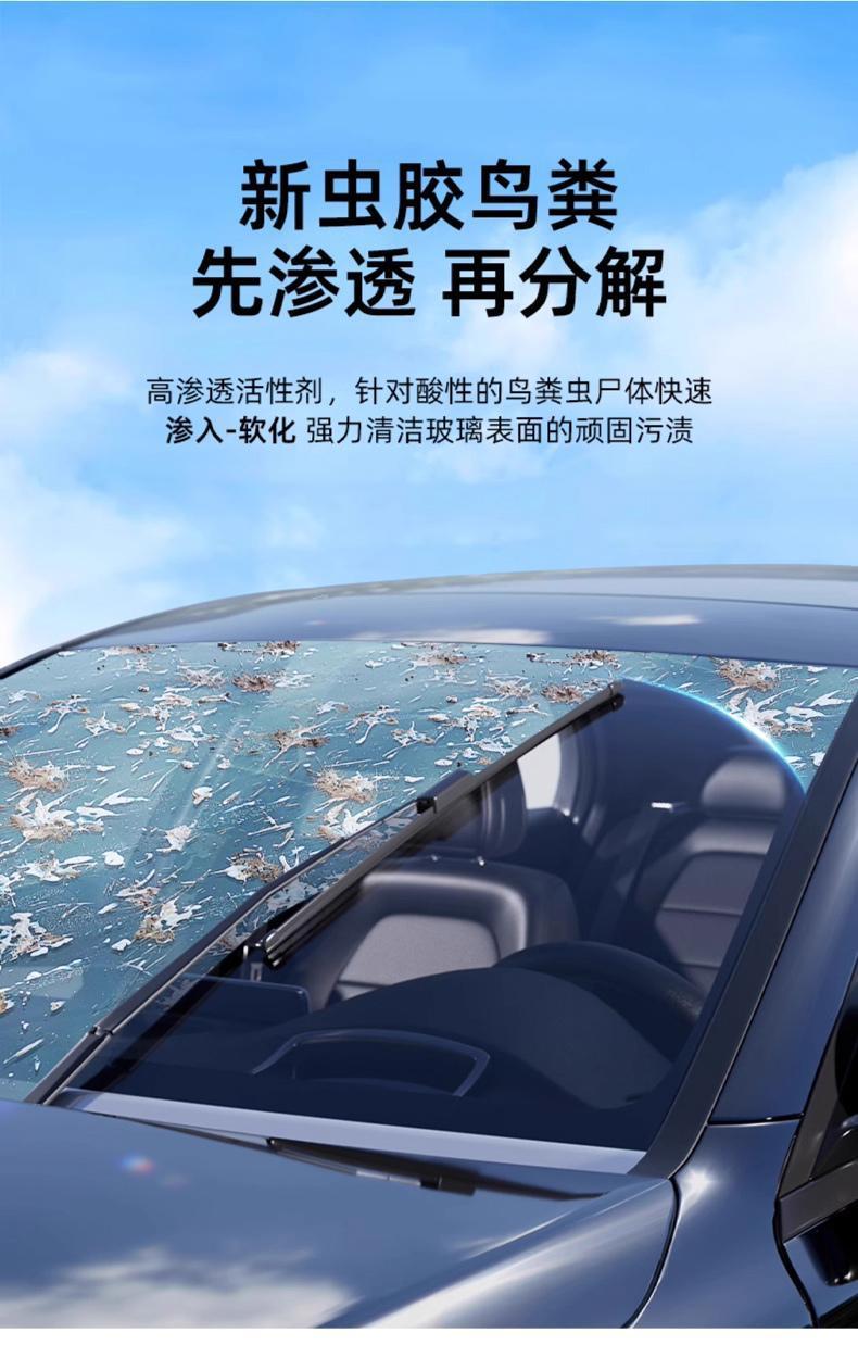 Car windshield washer fluid removes oil film, suitable for all seasons, cleans and removes shellac, wiper fluid in large container, winter anti-freeze cleaning and maintenance