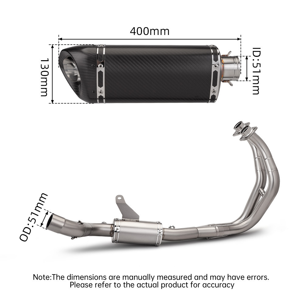 Suitable for motorcycle XSR700 modification, R7 front exhaust pipe, Scorpio Dream Star tail muffler
