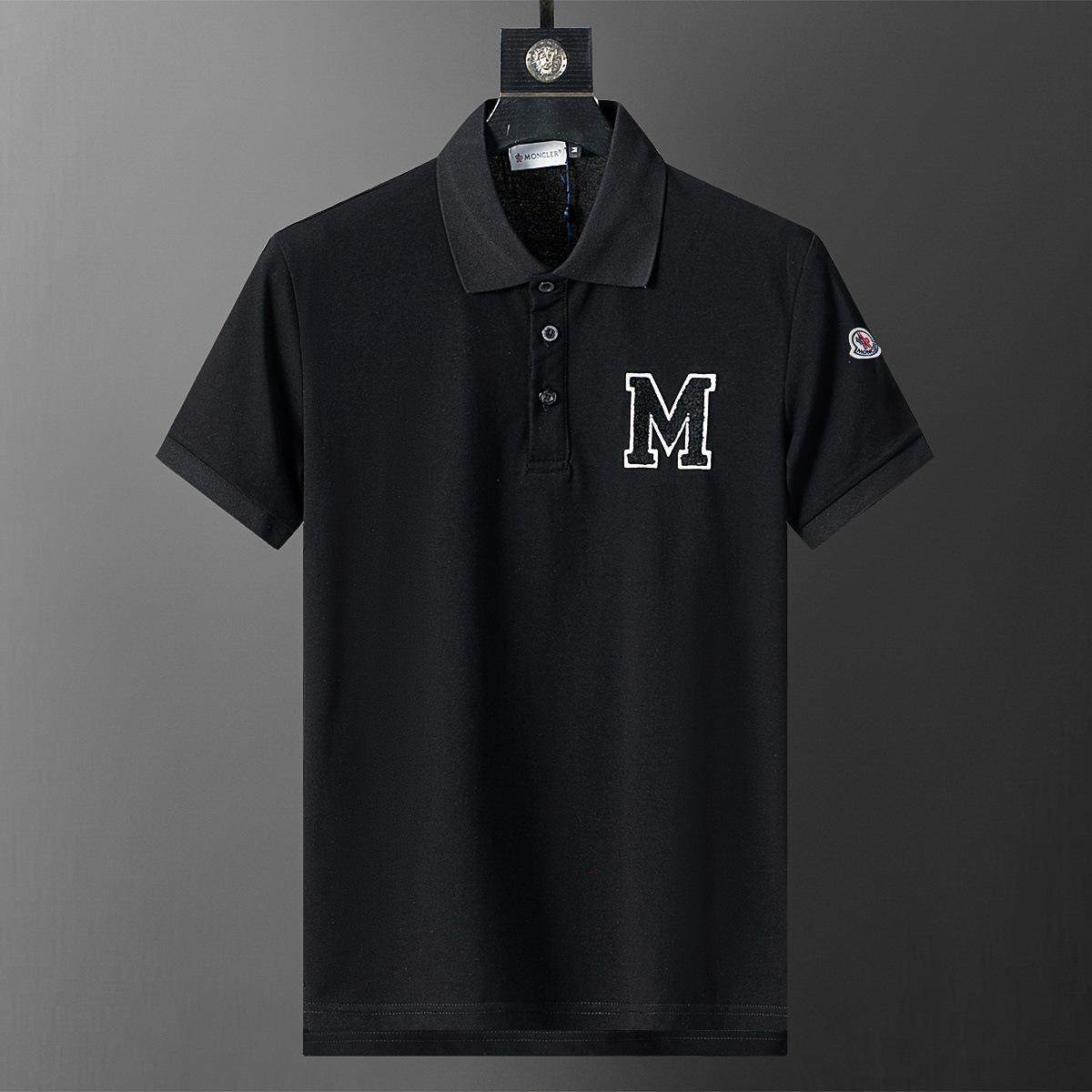 Cross-border versión correcta 26 nuevo polo para hombres color sólido negocios Jacquard casual con solapa de punto manga corta 1