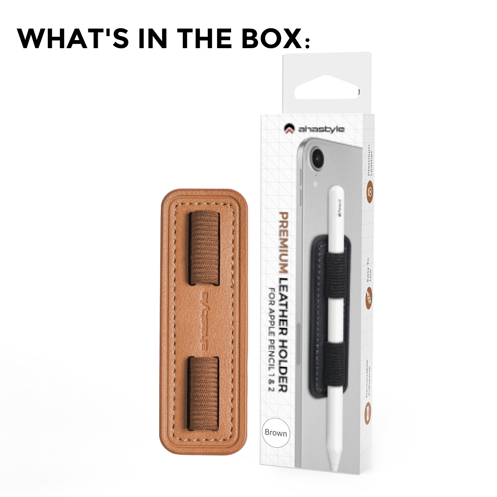 Aplicable a Apple Pencil3(USB-C) y 2 y 1 adhesivo extraíble PU titular de la pluma pegatina pluma de almacenamiento ranura titular de la pluma