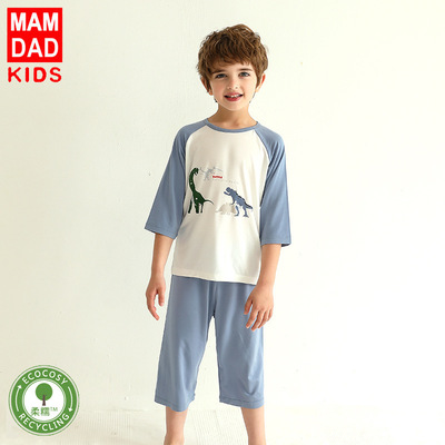 Children's clothing summer Parenting Pyjamas Western style children Short sleeved shorts Home service package Thin section