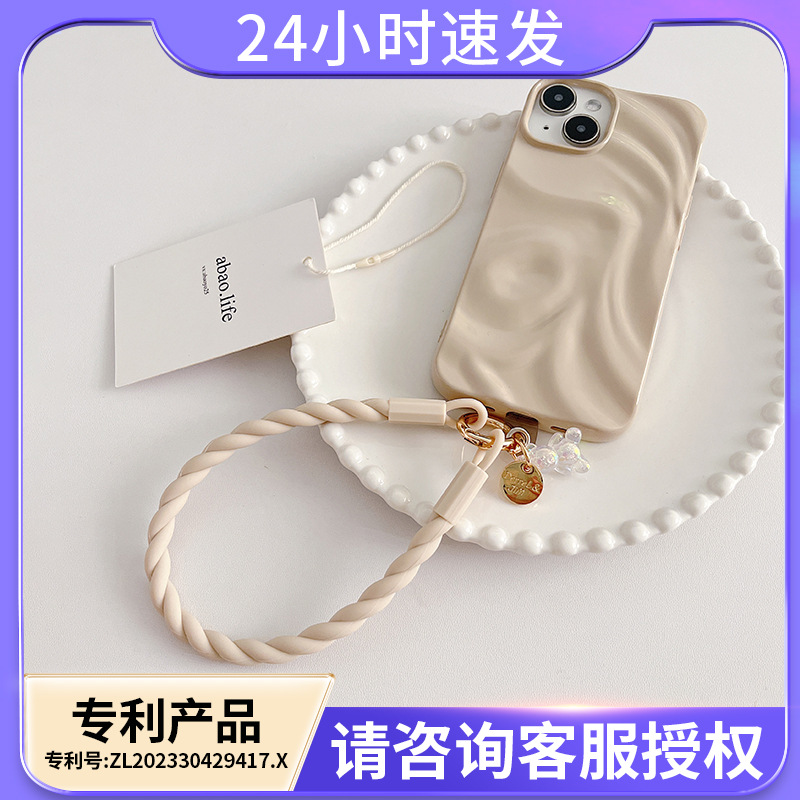 luminous bear silicone mobile phone lanyard original round soft ring mobile phone charm silicone wrist anti-lost mobile phone lanyard