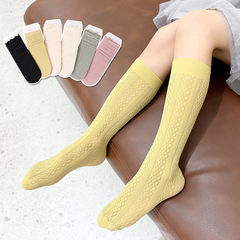 22兒童襪子夏季薄款女童網眼襪中筒襪韓國卡絲棉襪童襪批發