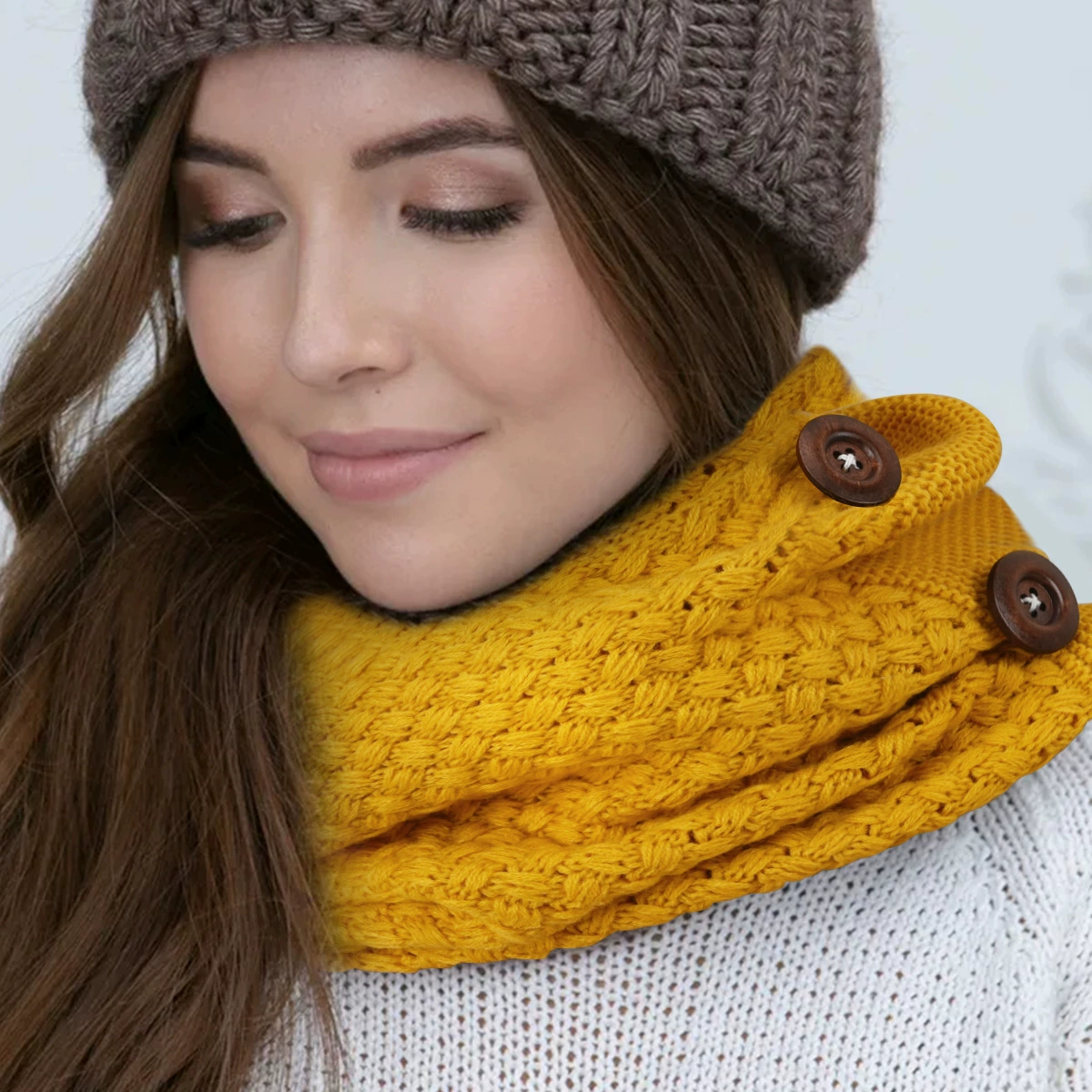 Winter keep warm knitted scarf, European style