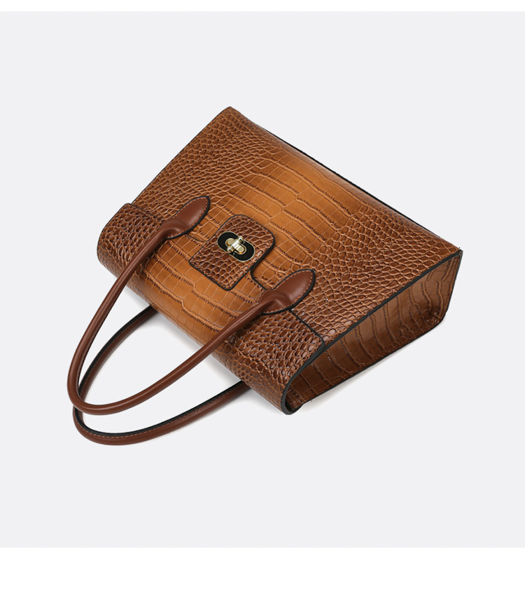 1325g Weight Polyester Lining Material Sewing Thread Fashion Element Zipper Closure Type Double Handle , Sling Strap Strap Type Crossbody Bag Bags Type Casual, Business, Daily Occasion Pu Leather Material Crocodile Pattern All Seasons Season Women's Gender Elegant Style Square Shape Women's Pu Leather Crocodile Elegant Sewing Thread Square Zipper Crossbody Bag 10