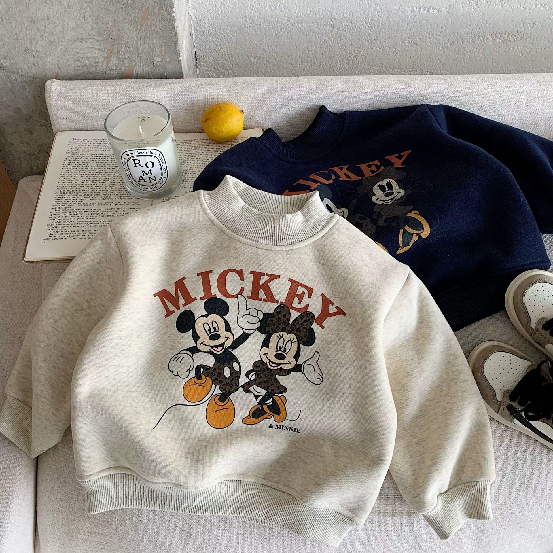 2025冬款卡通加绒卫衣加厚男童女童长袖套头可爱百搭中性风韩版