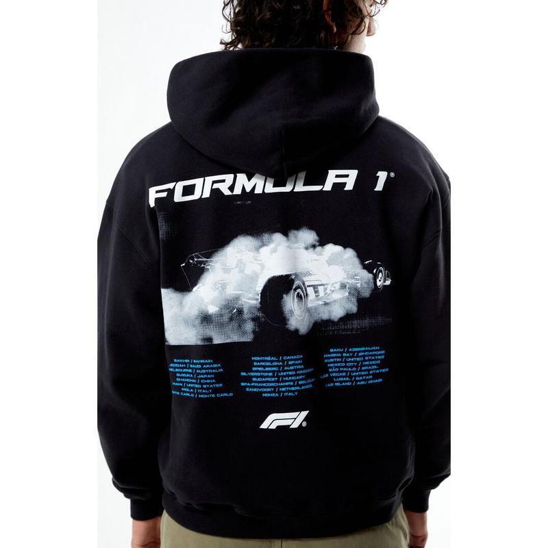 European Size Cross-Border Cotton Formula 1 Men's X Pacsun Burnout Hoodie