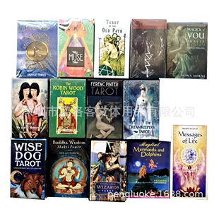 Декоративные колоды карты Таро и Английского языка (Oracle & Tarot Card Decks English) (2021) — 44–78 карт, цветная коробка, разные стили