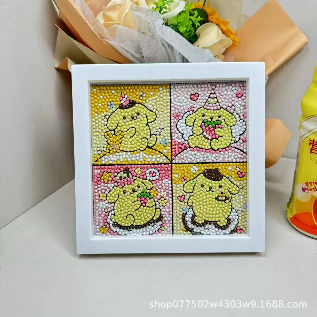 DIY-набор для алмазной мозаики 17×17 см, пластиковая рама, дизайн щенок, полный набор инструментов для кладки