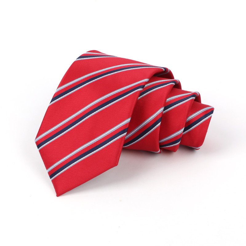 Corbata de hombre jacquard bordado 8CM poliéster seda corbata tejida hombre sentido superior l corbata logo diseño y producción
