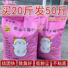 猫砂20斤膨润土批发40斤除臭无尘1斤5混合50斤猫砂猫沙用品