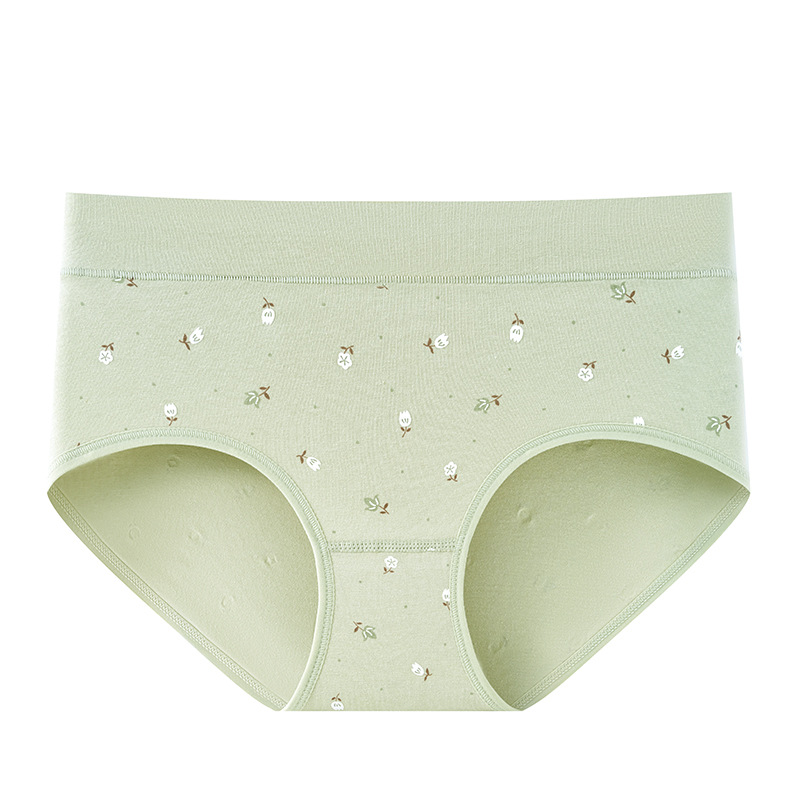 50 ropa interior de mujer sin costuras de cintura media de algodón puro 10A entrepierna antibacteriana transpirable pequeña ropa interior de mujer de algodón puro fresco