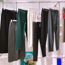 玉立23佳人冬款亲肤舒适女裤植绒筒裤百搭休闲喇叭裤厂家清仓尾货