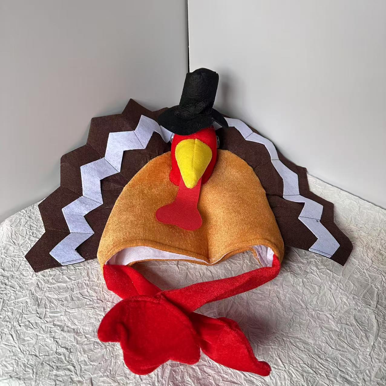 Turkey Hat Thanksgiving Turkey Hat Cross-Border European and American Carnival Decorative Hat Party Holiday Funny Universal Prop Hat