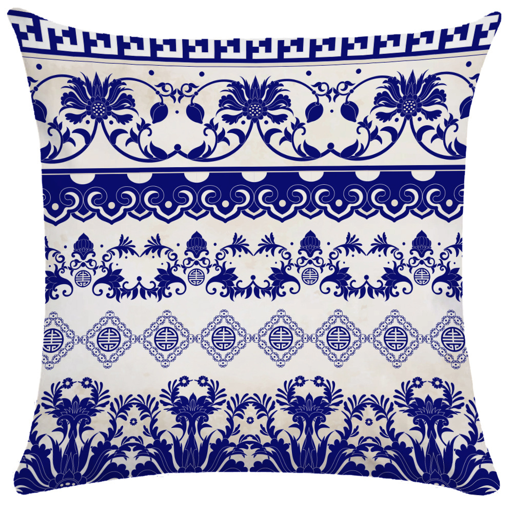 Classic blue and white pillow, pillowcase, print 10