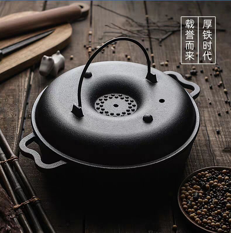 一件代發鑄鐵烤紅薯鍋家用玉米烤鍋無塗層不粘鍋工廠直銷量大從優