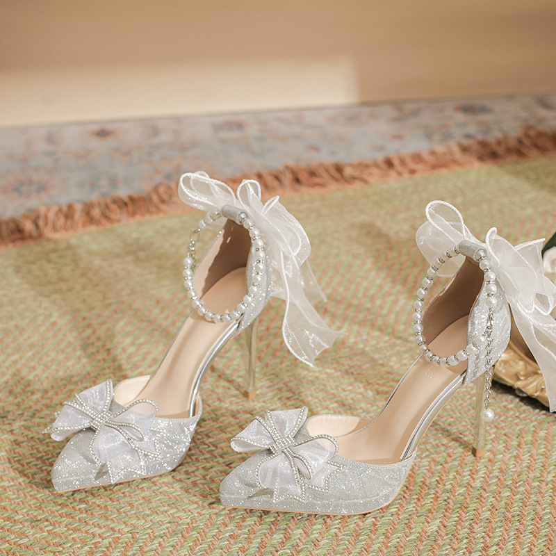 2026 Spring Bowknot Waterproof Platform High Heels for Women, Thin Heel, Fashionable, Comfortable, Coming-Of-Age Ceremony, 18-Year-Old Women's Shoes 2026 Spring Bowknot Waterproof Platform High Heels for Women, Thin Heel, Fashionable, Comfortable, Coming-Of-Age Ceremony, 18-Year-Old Women's Shoes