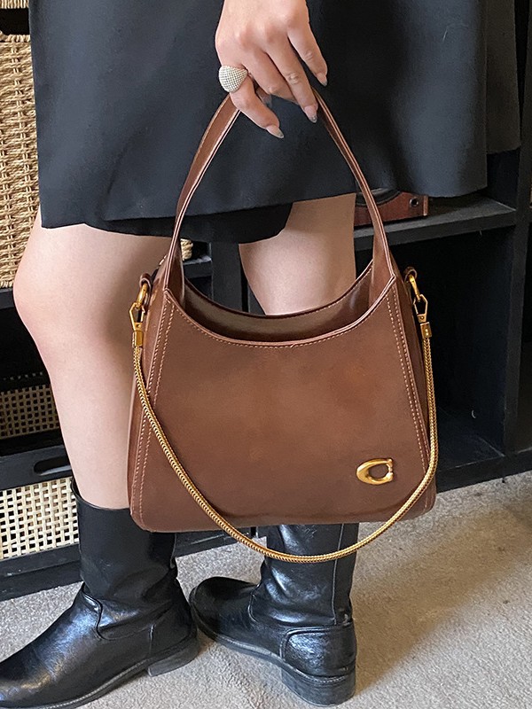 Bolsa de hombro Europa y América primavera y verano nuevo estilo perezoso bolso de brazo de viaje versátil de gran capacidad bolso de hombro de color sólido bolso de mujer