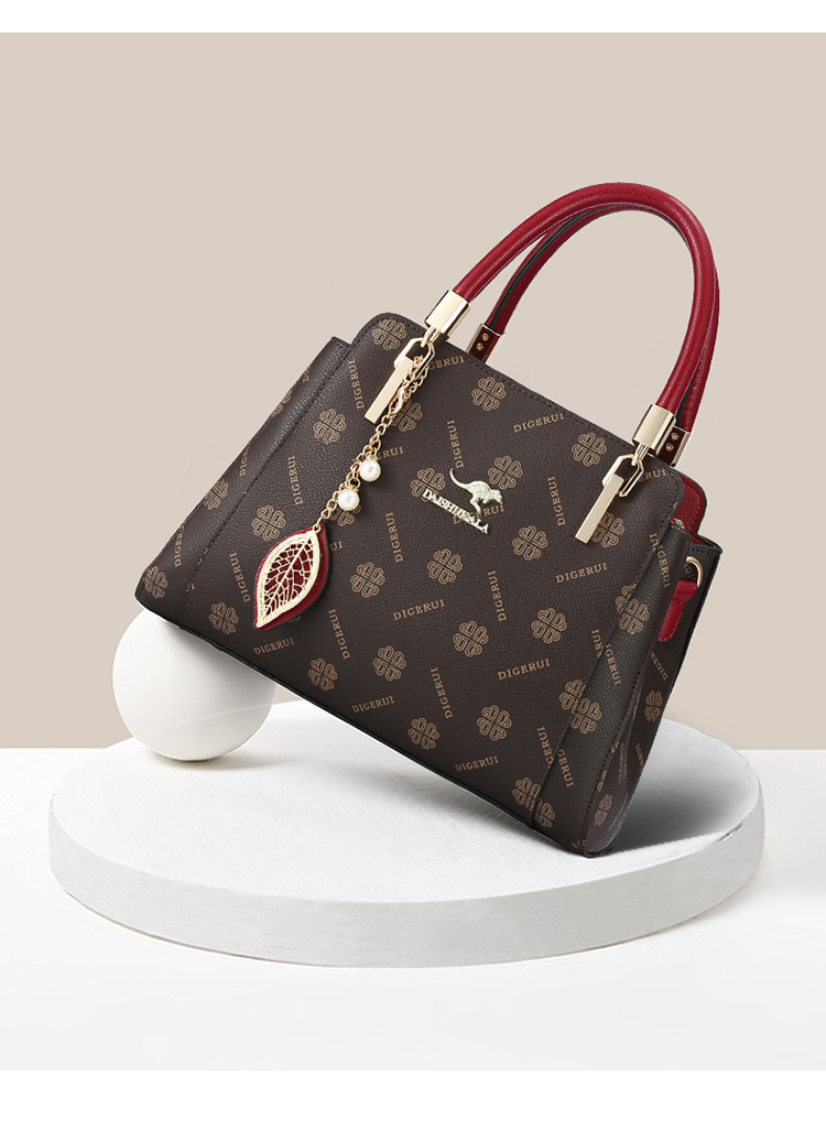 Női tote táska, elegáns válltáska borvörös színben_voghion.com