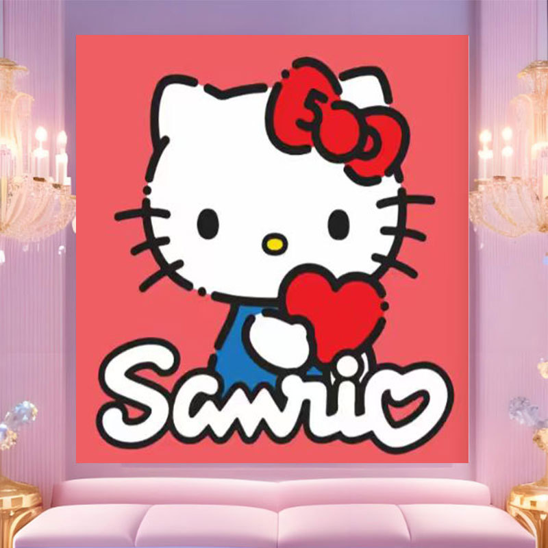 20 * 20 Crazy Zoo City pintura digital a mano diy dibujos animados pintura a mano Judith Decoration