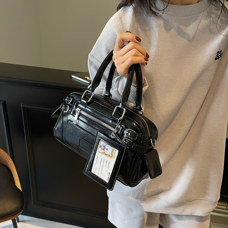 Fashion Commuter Boston Handbag For Women 2026 New Autumn/Winter Trendy Versatile Crossbody Small Tote Bag - Thumbnail 4