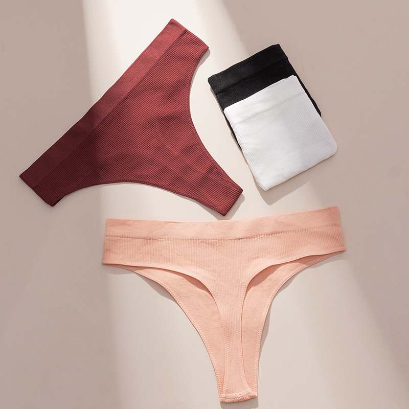 Sexy geribbelde T-vormige yogaslip in grote maten, Amerikaanse stijl, naadloos, comfortabel, huidvriendelijk, ademend, meisjesachtig model._voghion.com