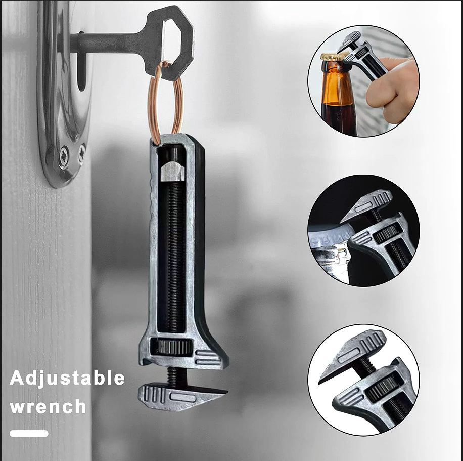 Compact Titanium Multitool multifuncional herramienta de apertura de botellas llave de medición