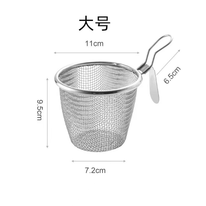Filter Mesh Hot Pot Skimmer Kitchen Special Hanging Edge Powder Sieve Noodle Scoop Household Strainer Frying Basket Stainless Steel Strainer Basket