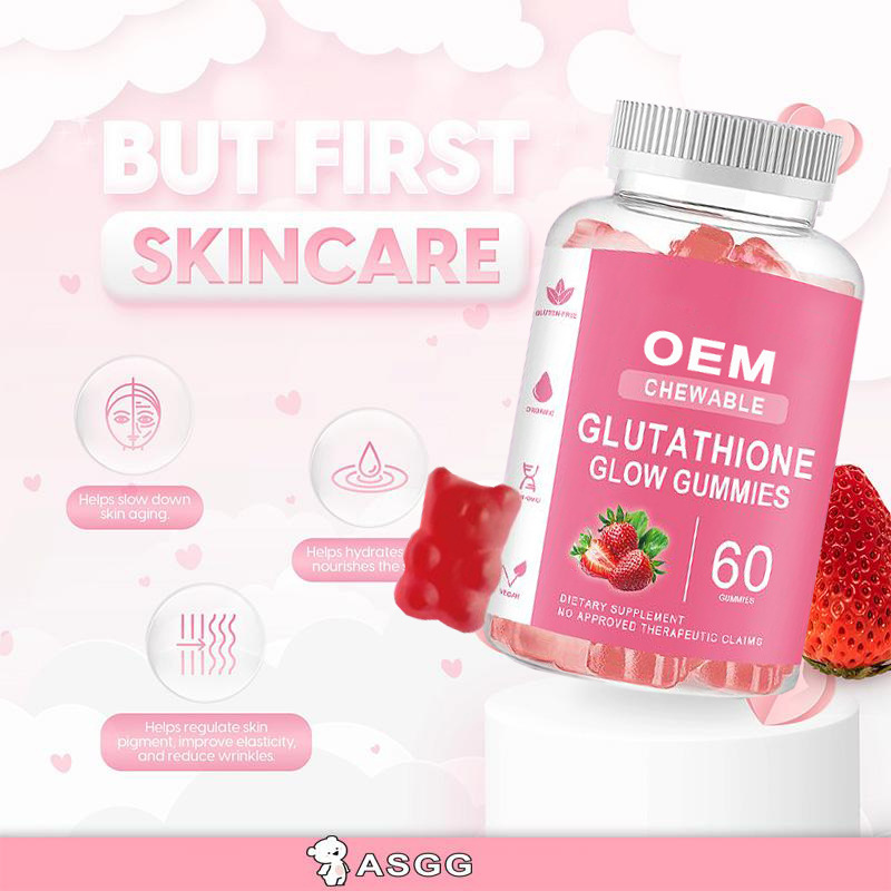 Glutathione Glow Skin Collagen Gummies 180g Fruit Flavor Daily Beauty Supplement specifications