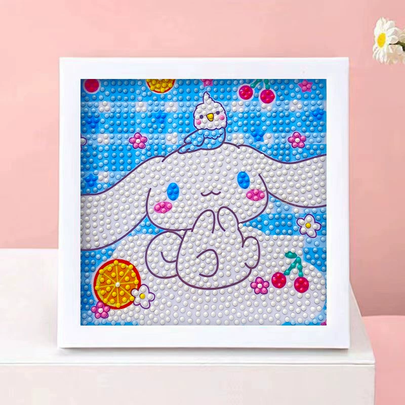 DIY-набор для алмазной мозаики 17×17 см, пластиковая рама, дизайн щенок, полный набор инструментов для кладки