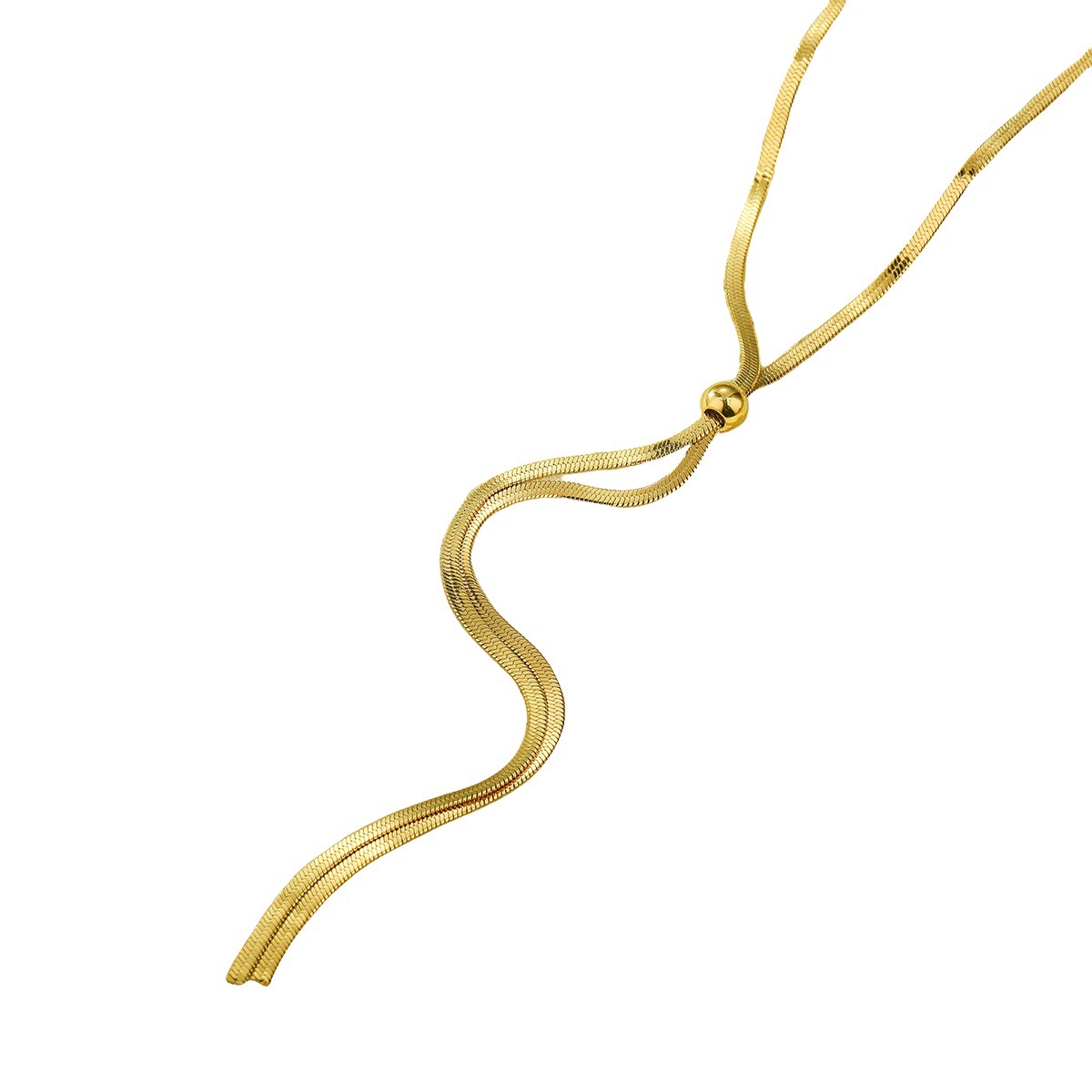 Waterproof Non Tarnish, Plating Craft PVD Coated Real Gold Plated Geometric 304 Stainless Steel Lady Waterproof Non Tarnish 304 Stainless Steel Necklace