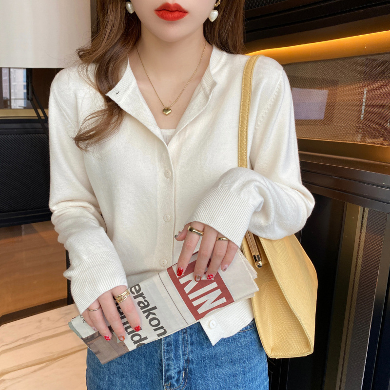 针织开衫女春装2025新款宽松软糯内搭打底衫薄款春秋毛衣爆款外套|undefined