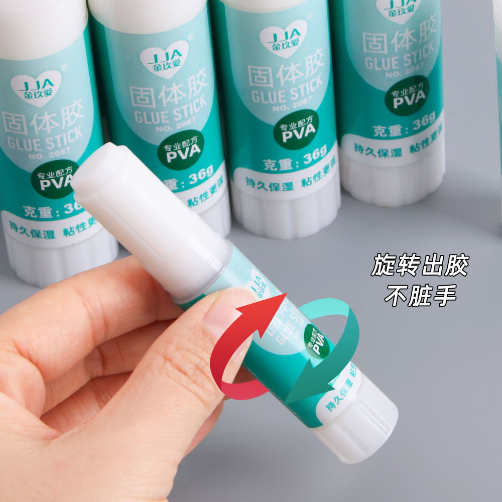 Suministros de oficina para estudiantes pegamento sólido pequeño mediano grande 36g pegamento de barra de pegamento hecho a mano para niños papelería financiera al por mayor