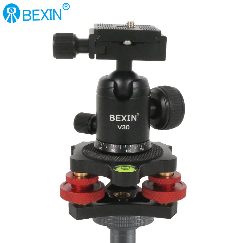 Beixin asiento de ajuste horizontal profesional ± 5 ° ángulo micro Ajuste de tres vías PTZ base SLR accesorios de la cámara