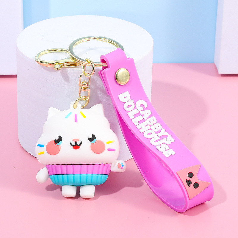 跨境新品钥匙扣Gabby's Doll house盖比娃娃屋人鱼猫跨境新品公仔|undefined